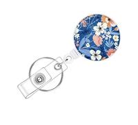 Portatarjetas profesional de metal resistente con cordón retráctil para tarjetas de identidad, soportes retráctiles resistentes