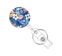 Portatarjetas profesional de metal resistente con cordón retráctil para tarjetas de identidad, soportes retráctiles de metal