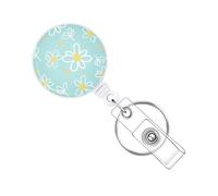 Portatarjetas profesional de metal resistente con cordón retráctil para tarjetas de identidad, soportes retráctiles resistentes