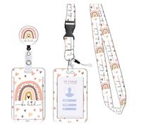 Portatarjetas retráctil de PVC impermeable con cordón retráctil para el cuello para empleados de negocios, eventos corporativos, protector de tarjetas de acceso a eventos corporativos