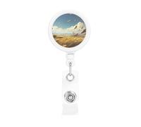 Portatarjetas retráctiles, carrete de insignia resistente con clip de cocodrilo, el viento sopla plumas, soporte para tarjetas de identificación, llavero de identificación para enfermera, médico