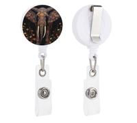Portatarjetas retráctiles de alta resistencia con clip de cocodrilo, carrete de insignia de elefante joven, portatarjetas de identificación, llavero de identificación para enfermera, médico