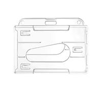 Portatarjetas transparente, protector de tarjetas transparente, rígida de policarbonato, cubierta de identificación dura, función de diseño de para el pulgar, duradero, ideal para