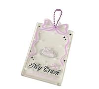 Portatarjetas transparentes de 3 pulgadas, acrílico, fundas resistentes al agua para llavero, mochilas, bolsa, decoración, funda acrílica