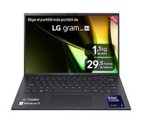 Portátil 14" LG gram - 14Z90S, Windows 11, Intel® Core™ Ultra 7, 16 GB RAM, 512 GB SSD, Panel IPS WUXGA (1920x1200), Ultraligero 1,1 kg, 29,5 h, Negro - 14Z90S-V.AP75B