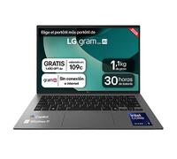 Portátil 14" LG gram - 14Z90T, Windows 11, Intel® Core™ Arrow Lake, 16 GB RAM, 1 TB SSD, Panel IPS WUXGA (1920x1200), Ligero 1,1 kg, 30 h, Negro - 14Z90T-G.AA7LB