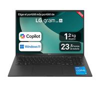 Portátil 16" LG gram - 16Z90RU, Windows 11, Intel® Core™ i5, 16 GB RAM, 512 GB SSD, Panel IPS WQXGA (2560x1600), Ligero 1,2 kg, 23,5 h, Negro - 16Z90RU-G.AA55B