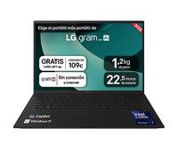 Portátil 16" LG gram - 16Z90T, Windows 11, Intel® Arrow Lake H, 32 GB RAM, 2TB SSD, Panel IPS WQXGA (2560*1600), Ligero 1,2 kg, 22,5 h, AI, Negro - 16Z90T-G.AD8BB