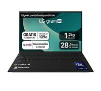 Portátil 16" LG gram 16Z90TL, Copilot+ PC, Windows 11 Home, Intel® Core™ Ultra 7, 32 GB RAM, 1 TB NVMe, Panel IPS WQXGA (2560x1600), Ligero 1,2kg, 28,5 h, Negro - 16Z90TL-G.AU88BN | LG ES