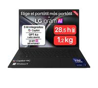 Portátil 16" LG gram 16Z90TL, Copilot+ PC, Windows 11 Pro, Intel® Core™ Ultra 7, 32 GB RAM, 512 GB SSD, Panel IPS WQXGA (2560x1600), Ligero 1,2kg, 28,5 h, Negro - 16Z90TL-V.AZ85BN | LG ES
