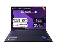 Portátil 16" LG gram Pro 16Z90T, Copilot+ PC, Windows 11 Home, Intel® Core™ Ultra 9, 32 GB RAM , 1TB SSD, Panel IPS (2560*1600), Ligero, 1.239 g , 25.5h, AI,Gris metalico - 16Z90TS-G.AU99B | LG ES