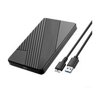 Portátil 2.5 SSD Caddy para SATA USB 3.0 Negro Portátil 2.5 SSD | Carcasa de ABS y PC de alta elasticidad, protección a prueba de golpes, resistente a caídas, protege los datos durante el