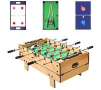 portátil 4 en 1 con fútbol table, billar, aire hockey y tenis de mesa, para reuniones familiares y noches de juegos, sin batería