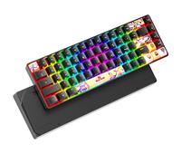 Portátil 60% Mecánico Keyboard 18 Chroma RGB retroiluminado Mini Compacto 68 Teclas Dye Sublimación Anime PBT Teclado con Llaves llenas Llaves Anti-Ghosting Compatible con PS4, PS5, Xbox, PC