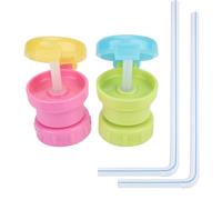 Portátil a prueba de derrames, botella de bebida para niños y adultos, cubierta con boquilla, herramienta de cubierta de paja para beber