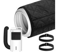 Portátil AC Hose Cover, Insulated Duct Vent Cover, Polyester Tube Protector for Winter, Summer, Garaje, Basement, Apartment, Living Room, Bedroom, Energy Efficient, Heat Retention, Easy Installation