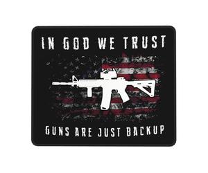 Portátil Alfombrilla de Ratón, Confío en Dios, mis Armas Son Solo de Respaldo., Multifuncional Alfombrilla Gaming, Mouse Mat, 25X30cm, Gamers, Ordenador, PC