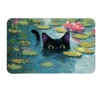 portátil Alfombrilla de Ratón El Gato mira Fuera del Estanque Alfombrilla Ratón Mousepad 25x30cm para Juegos,Ordenador,Laptop