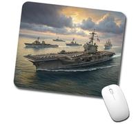 portátil Alfombrilla de Ratón Grupo de Ataque de la Marina de EE.UU. CER en el mar Ilustración Alfombrilla Ratón Mousepad 25x30cm para Juegos,PC,Jugadore