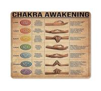 Portátil Alfombrilla de Ratón, Guía de Yoga para el Despertar de los Chakras Alfombrilla Antideslizante Mouse Mat 25X30cm para Juegos Trabajo Gamers