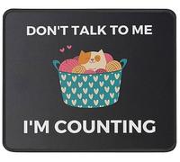 Portátil Alfombrilla de Ratón, Háblame Que Estoy contando Tejido Divertido Crochet Alfombrilla Antideslizante Gaming Mouse Pad 25X30cm para Oficina Gamers Juegos