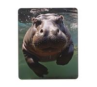 Portátil Alfombrilla de Ratón, Hipopótamo buceador, Professional Alfombrilla de ratón para Juegos, Mouse Mat, 25X30cm, Oficina, Gamers, Ordenador