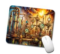 Portátil Alfombrilla De Ratón para Juegos Tubos Steampunk De Ciencia Ficción, Medidores, Vapor, Fuego, Acuarela 25X30Cm, Alfombrilla De Ratón Multifuncional Mouse Mat para Jugadore Pc Juegos