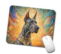 Portátil Alfombrilla Gaming Arte Bohemio del Perro Gran Danés 25X30Cm, Alfombrilla De Ratón Base De Goma Gaming Mouse Pad para Jugadore Laptop Juegos