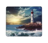 Portátil Alfombrilla Gaming Faro Junto Al Mar 25X30Cm, Alfombrilla De Ratón Ergonómico Mousepad para Oficina Ordenador Gamers