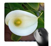 Portátil Alfombrilla Gaming Fotografía Aérea De Un Lirio De Cala Color Crema En Forma De Corazón 25X30Cm, Alfombrilla De Ratón Ergonómico Tapete De Juego para Trabajo Ordenador Laptop