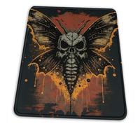 Portátil Alfombrilla Ratón Muertes De Polillas Cráneo Oscuro Horror Vintage 25X30Cm, Alfombrilla De Ratón Professional Mousepad para Juegos Oficina Pc