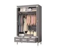 Portátil Almarios Dormitorios Tela Gran Capacidad Armario Pequeño con Cajones Dormitorio Fácil de Montar para Dormitorios y Apartamentos(Chrome)