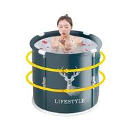 Portátil Bathtub, Foldable Bath Bucket, Adult Soaking Tub, Family Bathroom | Spa Tub, Hot Bath Tub for Adults, Ice Bath for Relaxation, Compact Bathing Solution, Easy Storage Bathtub, Travel-Friendly