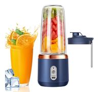 Portátil Blender, Portátil Juice Mixer Cordless, Personal Fruit Shake Juicing Machine for Breakfast Apartment Vacation Camping Gym Office Home Picnics Beach