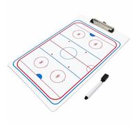 Portátil, Borrable, Estilo Portapapeles, Tácticas De Hockey sobre Hielo | Impresión En Color A Dos Caras Y Asa De Transporte; Cuenta Con Un Clip De Metal Capaz De Sostener Hojas Planes De Lecciones