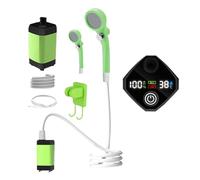 Portátil Camping Shower, Recargable Rv Shower, Impermeable Camp Pump, Led Display Control, 3 modos de spray, para el jardín al aire libre playa Pet Bath Car Washing, 11,42 x 7,48 x 3,35 pulgadas