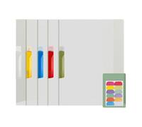 Portátil Carpeta de plástico con clip de palanca giratoria, carpeta gruesa con inserto transparente for hojas sueltas A4, archivador de gran capacidad multifuncional(One Size)