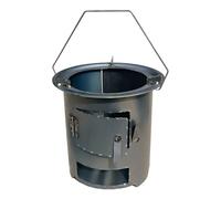 Portátil - Cocina portátil para exteriores con barbacoa y pinzas - Cocina de camping con leña - Para supervivencia Backpacking Senderismo RV Viajes al aire libre Terraza Jardín