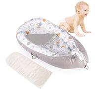Portátil Cunas de Bebe Suave Transpirable Nido Bebe Desmontable Lavable Cunas Adosadas con 2 Reemplazable Colchones, Nido bebe recien nacido, Protección de 360 grados (Dibujos animados del espacio)