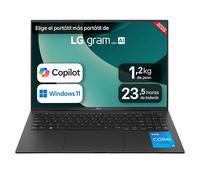 Portátil de 16" LG gram 16Z90RU, Windows 11, Intel® Core™ i5, 16 GB RAM , 1TB SSD, Intel® Iris XE Graphics , Pantalla IPS WQXGA, 1,199g , 23.5 horas, AI, Negro - 16Z90RU-G.AA5OB