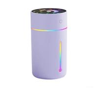 Portátil de 320 ml para mini humidificador recargable por USB con modo de niebla dual, luz nocturna LED y funcionamiento de bajo decibelio para oficina en casa y uso sobre la marcha (morado)
