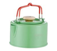 portátil de acero inoxidable de 1100 ml, hervidor de mochilero con mango antiquemaduras, para café, fuego, viajes, senderismo, picnic,