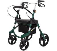 Portátil De Cuatro Ruedas Y Plegable con Asiento Y Reposapiés Se Puede Utilizar para Ir De Compras (Color : Green)