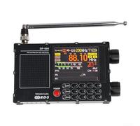 Portátil DSP-Tuner TEF6686 Banda completa FM/AM/LW/MW/SW Radio RDS Receptor con pantalla táctil de 2.8 pulgadas, batería de 5000 mAh para viajes, escuchar al aire libre (negro)