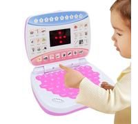 Portátil educativo - Juguete para computadora portátil para niños con juegos sonoros y educativos, juego preescolar para 3 años, juego interactivo de computadora para niñas, divertido de hacer