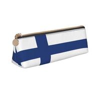 Portátil Estuche Organizador Bandera de Finlandia Estuches con Cremallera Lápiz Bolsa para Secundaria Lápices Estudiantes