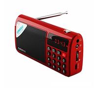 Portátil FM/MW/SW Altavoz de Radio MP3 / WAV Jugador con Linterna Sueño Temporizador de Reloj Búsqueda automática Visualización de Relojes 24 Horas con USB Cargadura(Red)