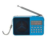 Portátil FM Radio inalámbrica con el Disco UP para Auriculares/Dakota del Sur Tarjeta/TF Radio de Antena de Tarjeta al Aire Libre MP3 Jugador portátil Mini Altavoz USB Cargadura(Blue)