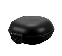 Portátil Hermosa Oval Jabonera Caja De Almacenamiento Baño Casa Caso Viaje Contenedor Negro Elegante y PopularDurabilidad