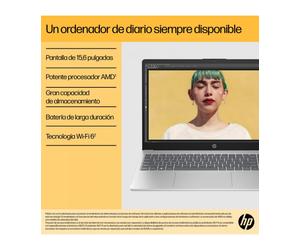 Portátil hp 15 - fc0211ns 15.6 pulgadas ryzen 5 - 7520u - 8gb - ssd 512gb - freedos - plata natural